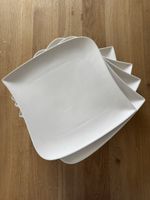 Cucina&Tavola Melody Teller-Set, weiss, neuwertig, 5 Stück