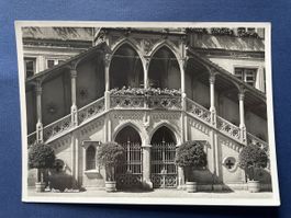 Alte Schwarzweiss-Postkarte, Bern Rathaus, Architektur