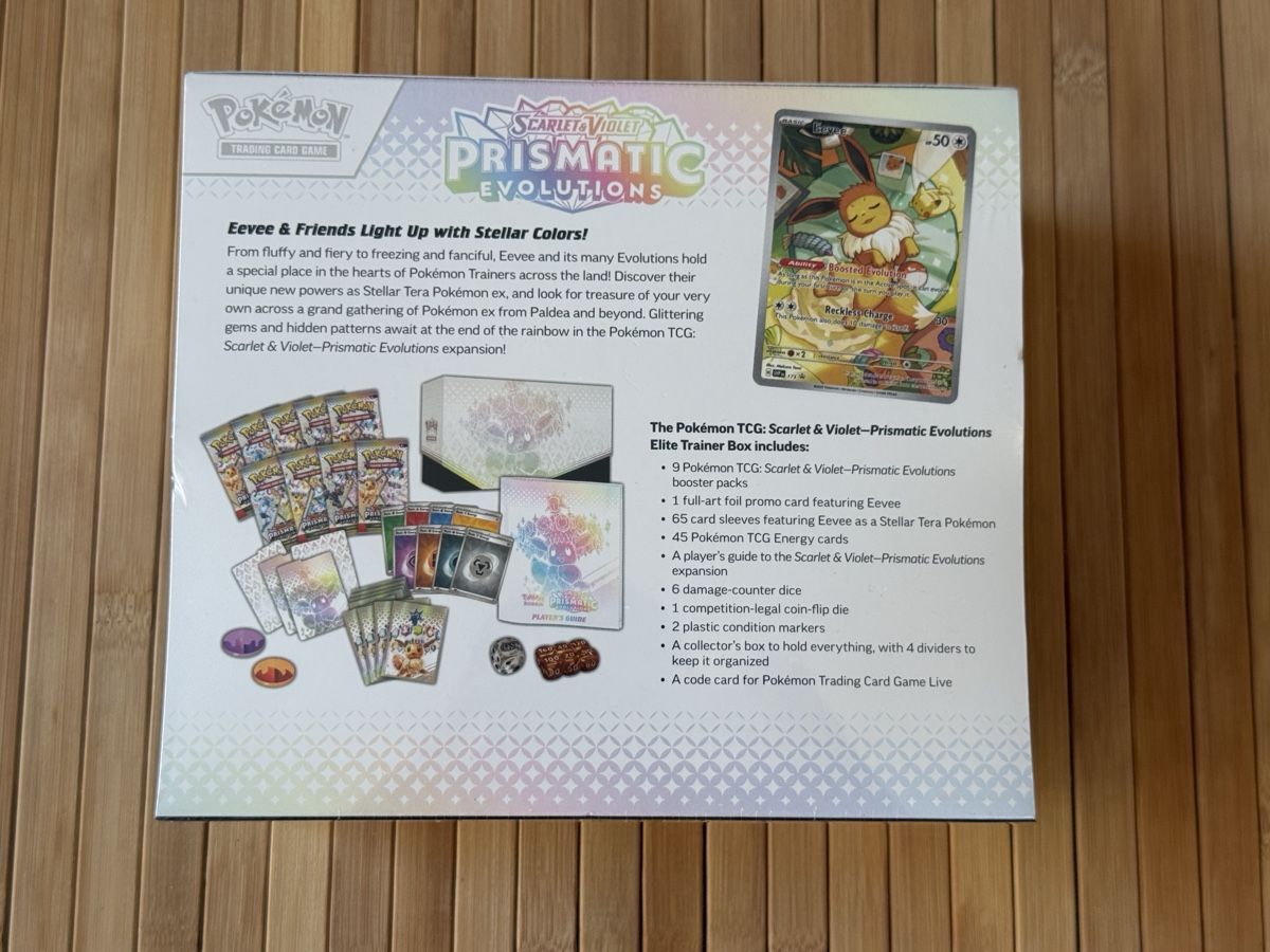 Pokémon Carte collezionabili: Pokémon Prismatic Evolutions ETB sealed (EN) – Nuovo e nell'imballaggio originale da Zürich venduto da GengarDelivery 1
