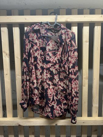 Bluse mit Muster, Grösse XL ZARA