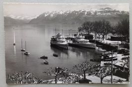 Ouchy-Lausanne, Le Débarcadère et les Alpes de Savoie