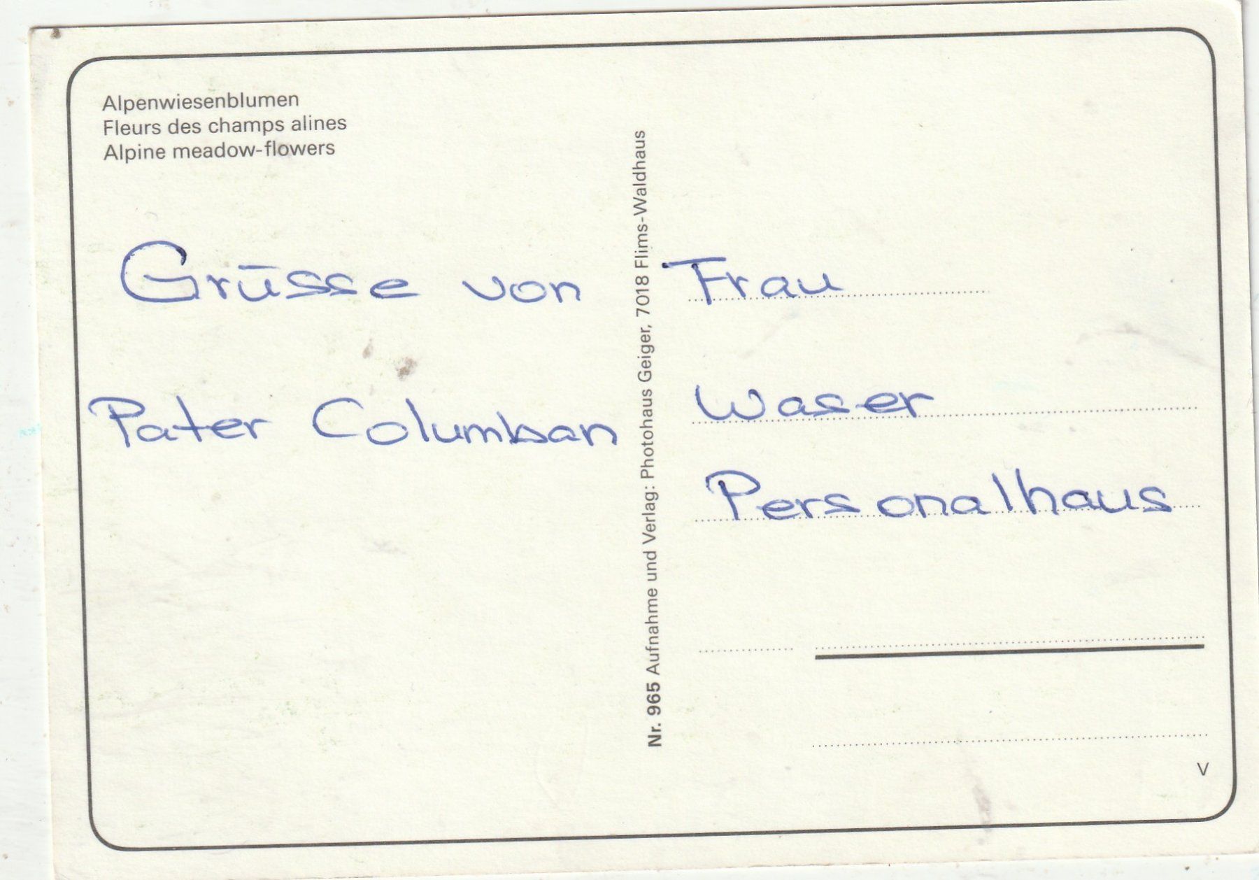 Cartoline postali: Blumenkarte – Usato da Lumbrein venduto da made02 1