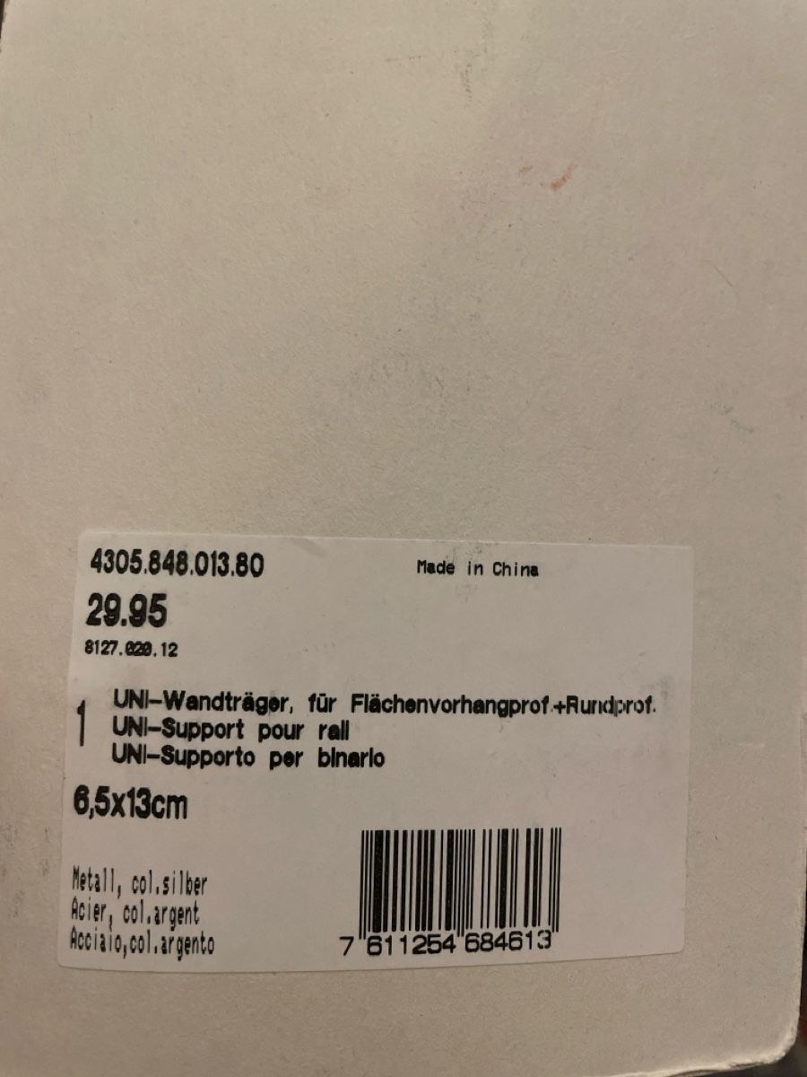 Supporti a parete: 20-mm-Metallwandhalterung, silberfarben – Nuovo e nell'imballaggio originale da Flums venduto da mai_9fr6 1