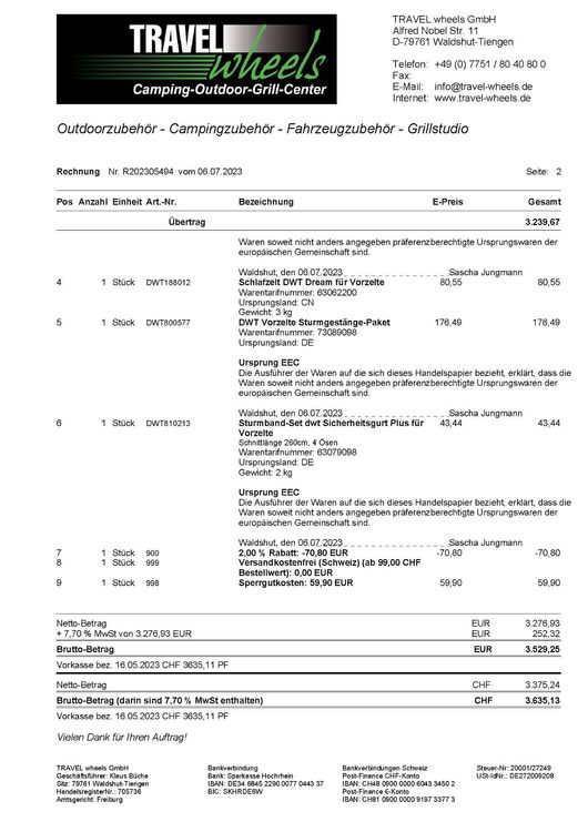 Vorzelte & Markisen: DWT Tango 300 Grösse 14 inkl. Anbau und Schlafkabine – Gebraucht aus Mörel von maoam1983 4