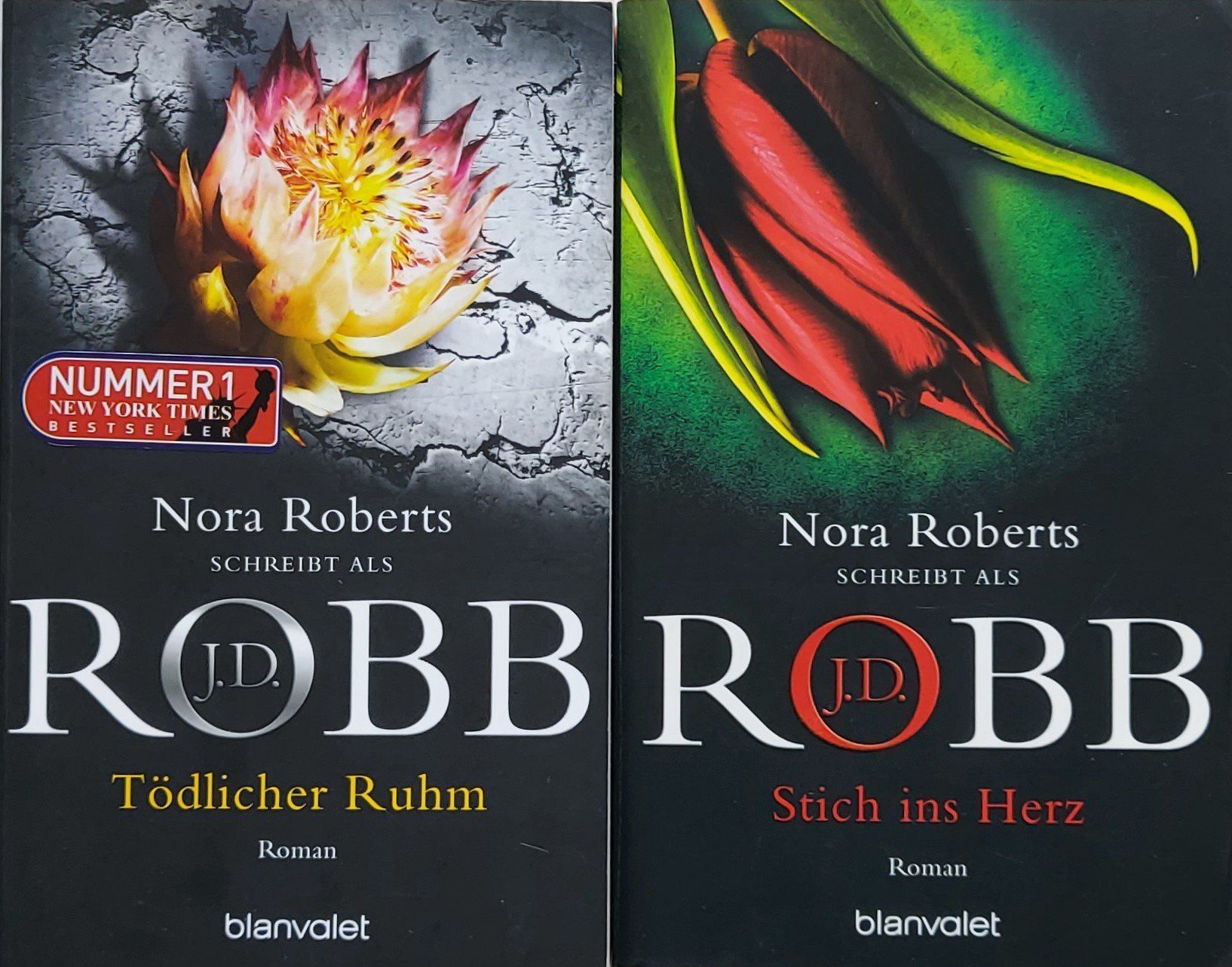 Libri: J.D. Robb  - Tödlicher Ruhm + Stich ins Herz – Usato da Belp venduto da Utah7