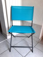 Klappstuhl türkis-schwarz neu
