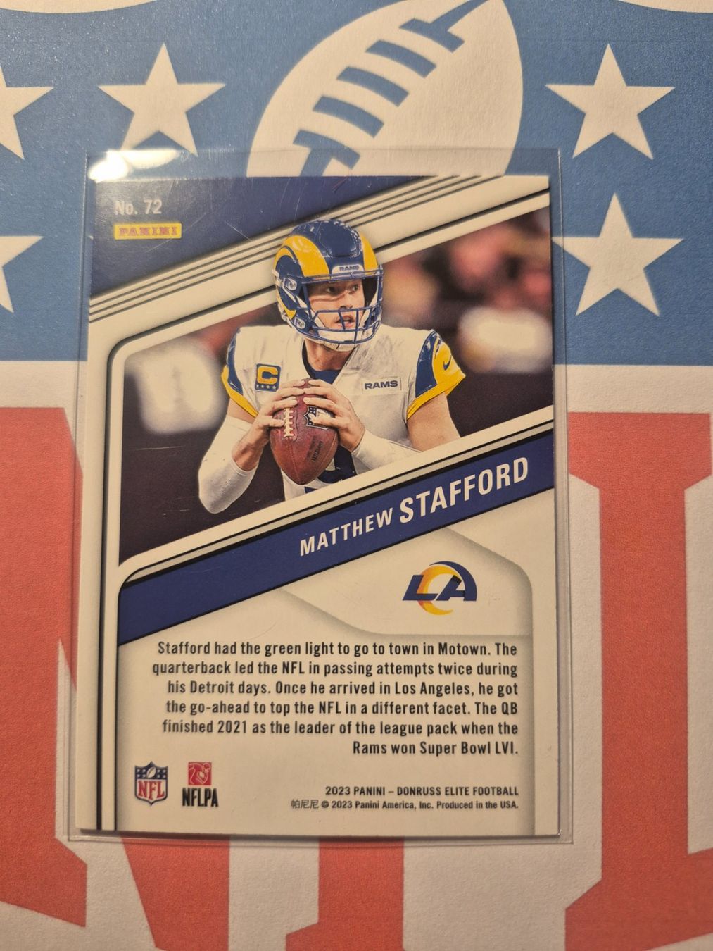 Panini Carte collezionabili: NFL Matthew Stafford Los Angeles Rams – Usato da Treiten venduto da Sauber73 1