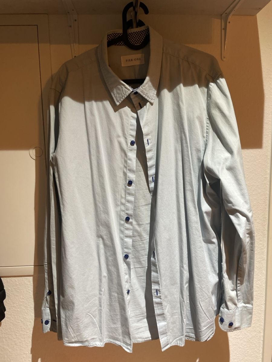 Camicie: Pier One Herren Hemd, hellblau, Grösse L – Usato da Büsserach venduto da SalebyGianni