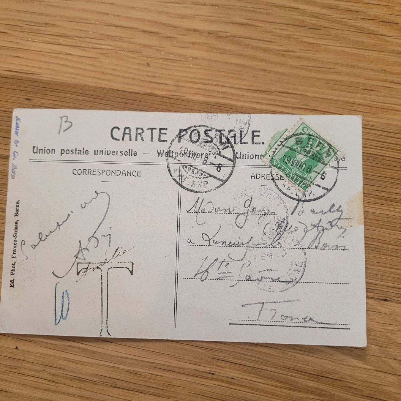 Cartoline postali: Postkarten Bern Das Münster 1908 – Usato da Biel/Bienne venduto da Destockweb 1