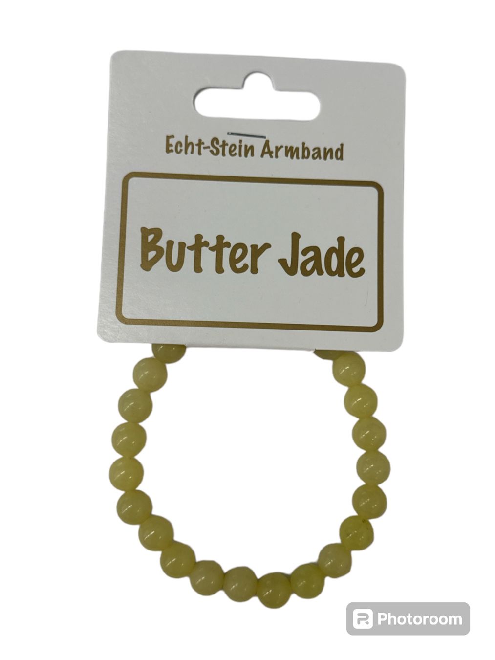 Bracciali & Braccialetti: Echtstein Chakra Armband 8mm / Butter Jade – Nuovo e nell'imballaggio originale da Oensingen venduto da Liquidations-Shop