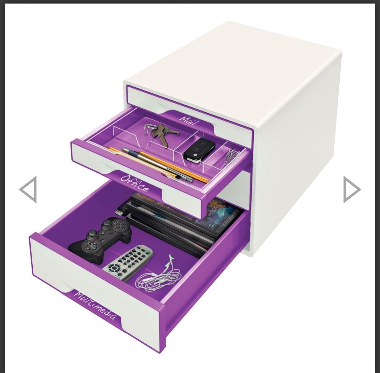 Contenitori & Simili: neue Leitz Schubladenbox Wow Cube 4, Purple – Nuovo e nell'imballaggio originale da Necker venduto da liq24 1