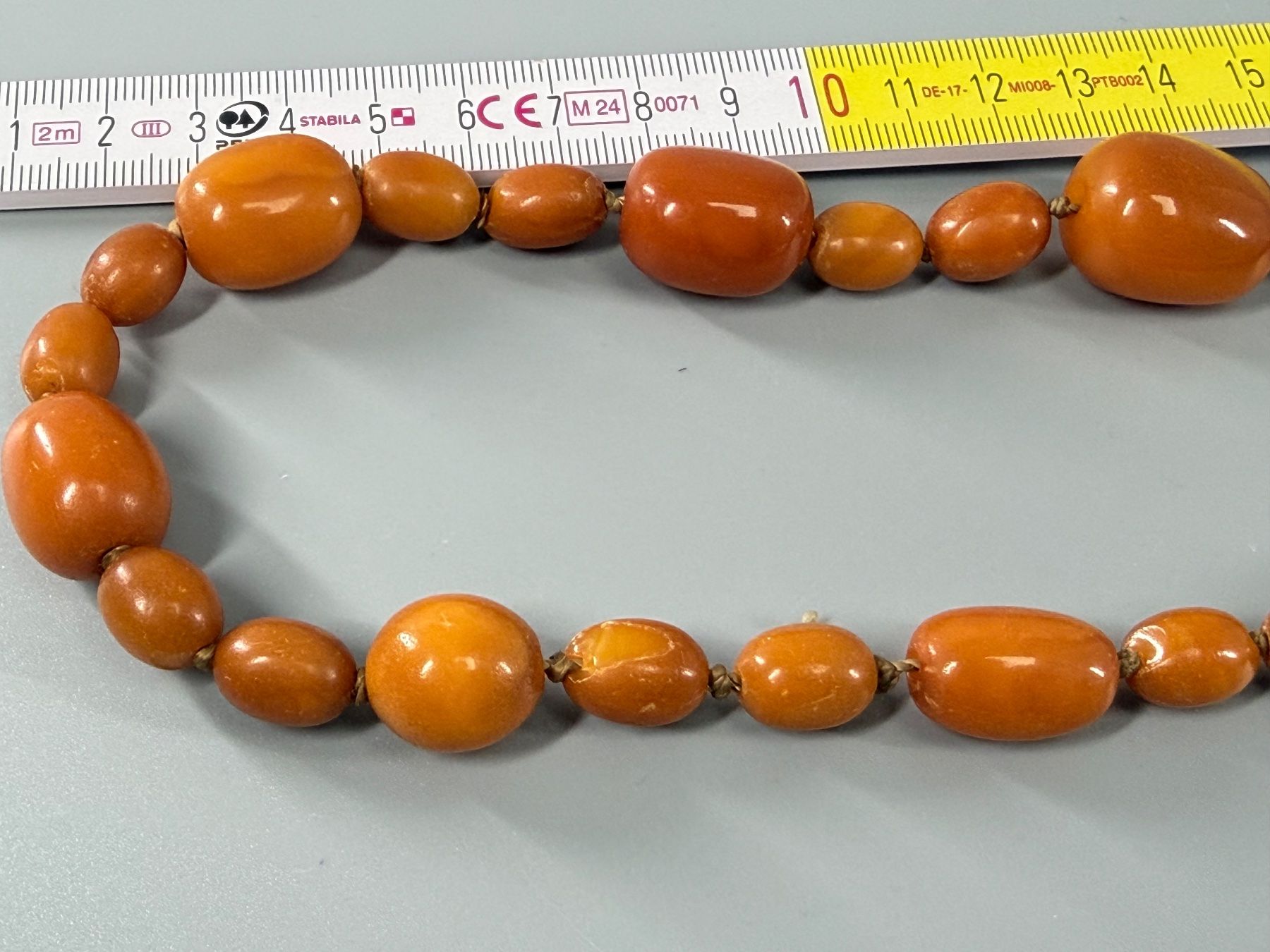 Catenine: Butterscotch-Bernstein-Halskette mit grossen Perlen – Usato da Sennhof venduto da Johnbest 5