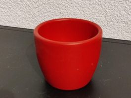 Blumentopf rot rund