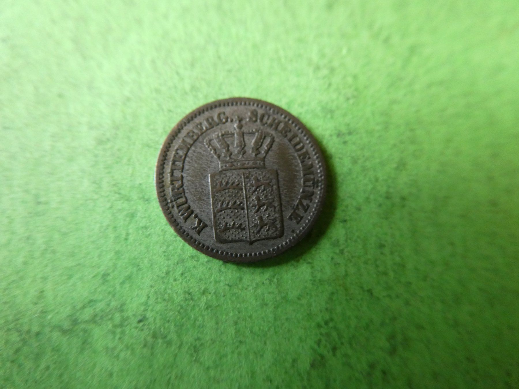 Alle Münzen: Württemberg 1868, 1 Kreuzer – Gebraucht aus Hinterforst von Rohusri