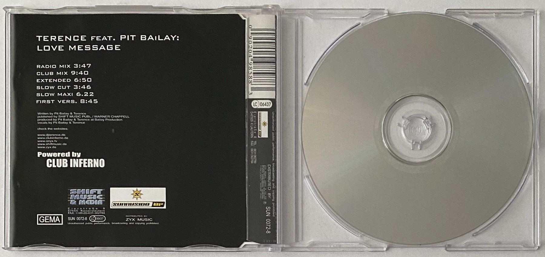 CDs: Terence feat. Pit Bailay, Love Message – Gebraucht aus Flums von Asquillo 2