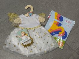 Robe de poupée ange étoiles+cintre poupée et cintres 49cm