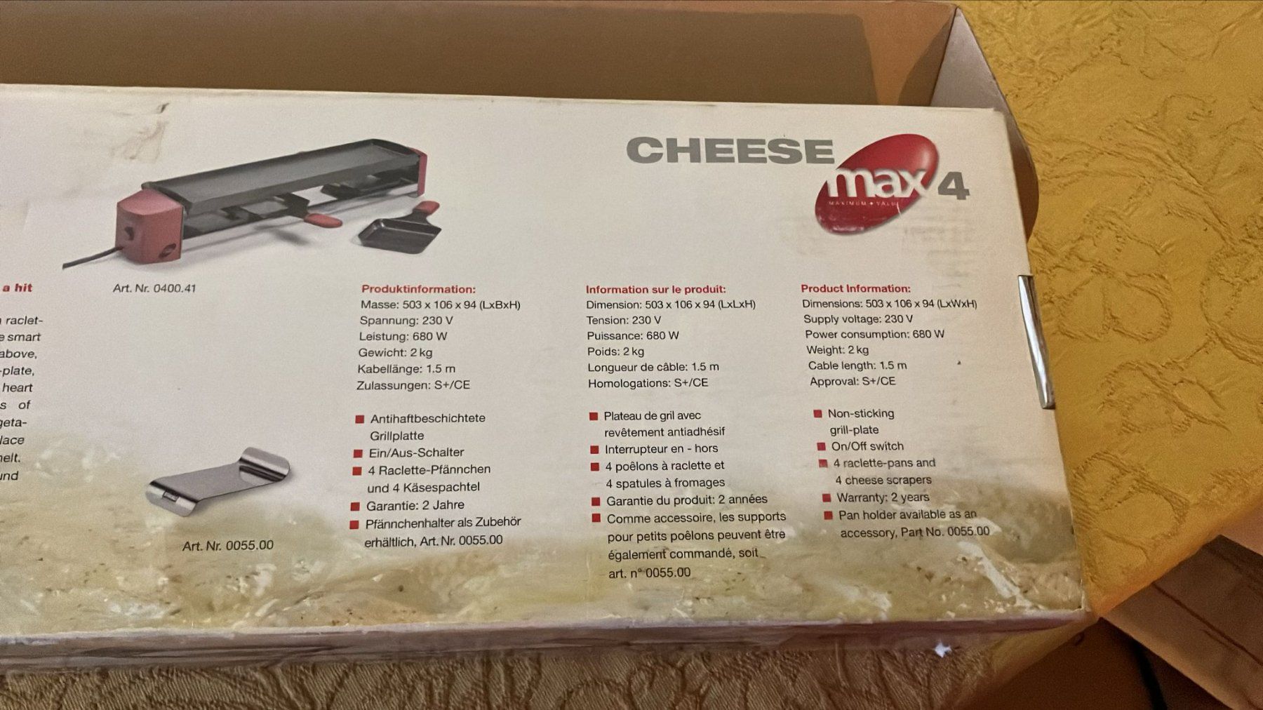 Elettrodomestici da cucina: Macchina per la raclette Cheese max4 – Usato da Melano venduto da H-Sara 2