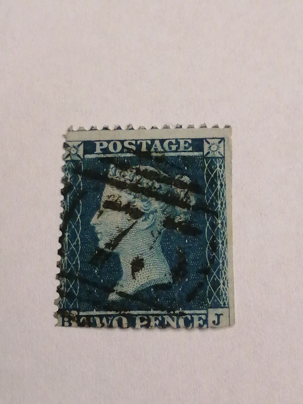 Alle Briefmarken: Two Pence Blue 1855  – Gebraucht aus Happerswil von tschergi