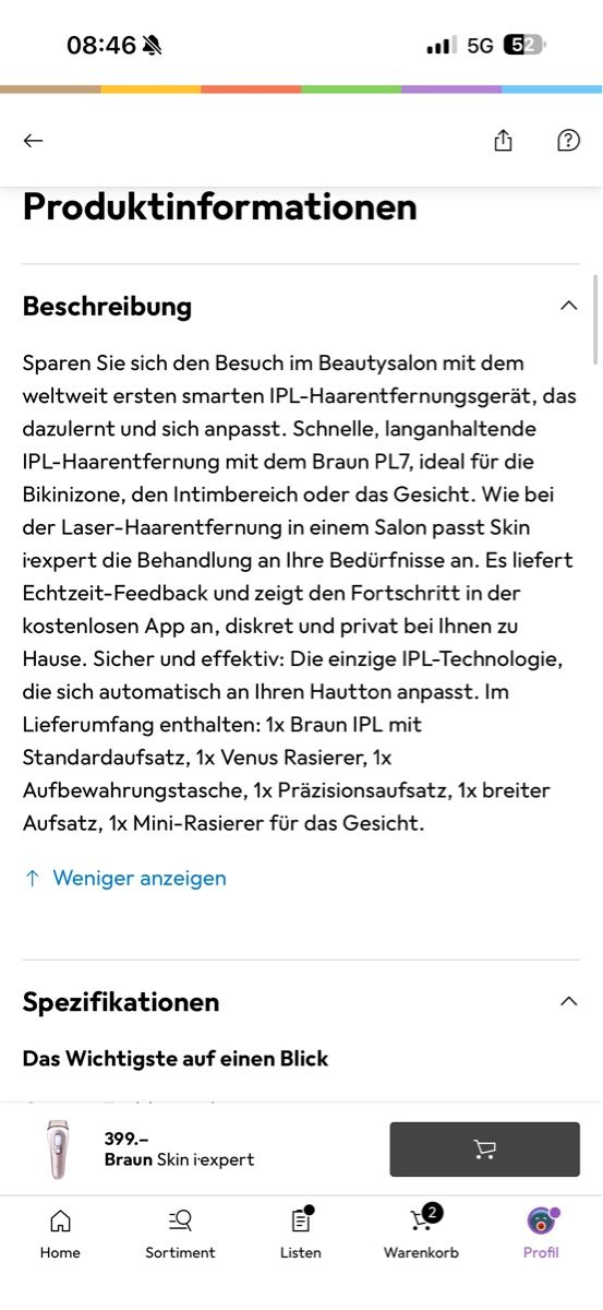Braun Rasoi & Lamette da barba: Braun skin i•expert / IPL Haarentfernung – Nuovo (secondo la descrizione) da Erlinsbach SO venduto da Veelvet42 7