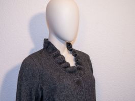 Possum Damen Jacke mit Rüschen L grau