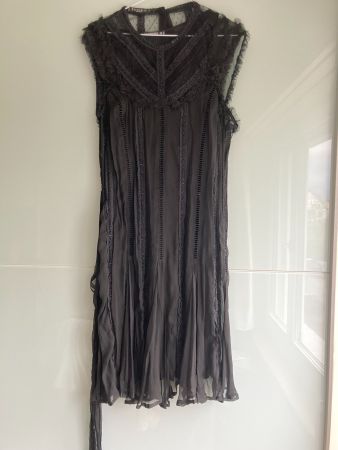 Elegantes Etuikleid Gr. 38 Spitze schwarz Festkleid