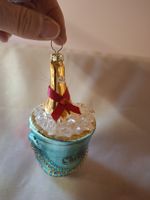 neu: Sujet Weihnachtsbaumschmuck Sektkühler Glas 