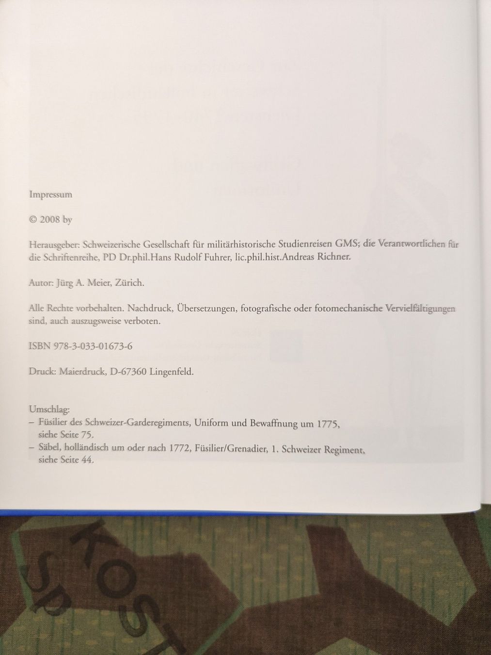 Schweizer Armee Uniformi: Buch, Zur Geschichte der Schweizer in holländischen Diensten – Usato da Bauma venduto da SwissMilitaria 2