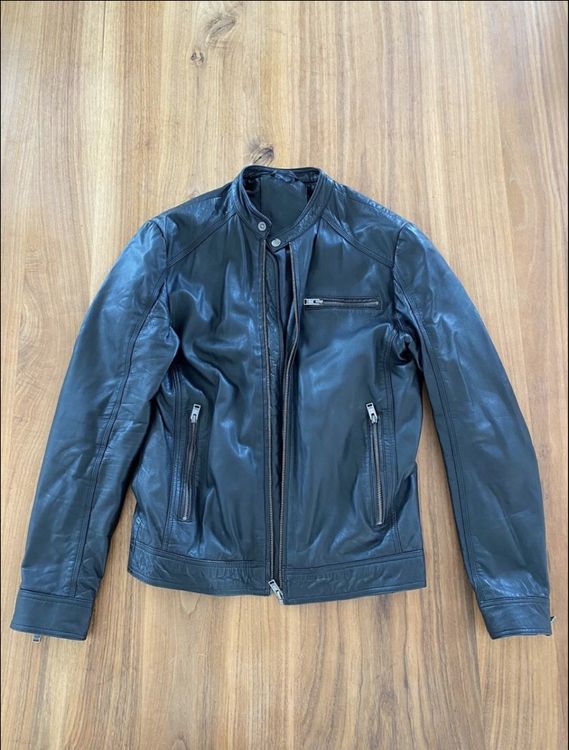Selected Giacche: Schwarze Lederjacke Selected Homme M – Usato da Zofingen venduto da M4RI4