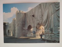 Christo Karte "The Wall Wrapped Roman Wall" Rom,1974