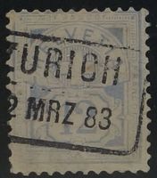 CH - Ziffermuster - Zst. Nr. 62A - Zürich