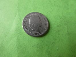 Schweiz 1897, 5 Rappen