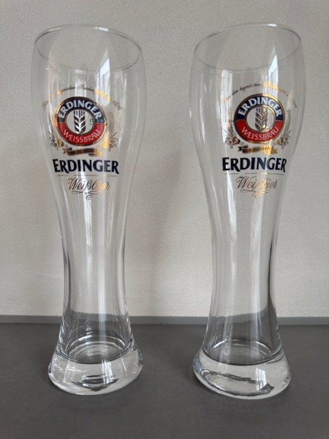 Erdinger Bicchieri: 2 ERDINGER WEISSBIERGLÄSER 0,3 LITER – Usato da Honau venduto da sainj