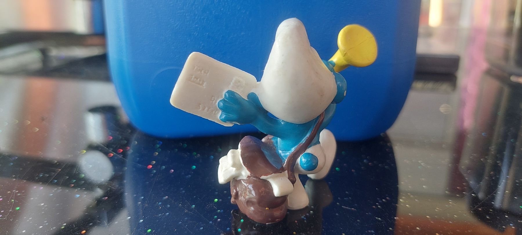 Schleich Statuette: Schlumpf Figur Postbote mit Brief Schleich  – Usato da Hölstein venduto da Milka92 2