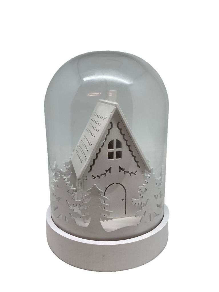 Tutte le decorazioni: Winterdeko weisses Haus mit LED – Nuovo e nell'imballaggio originale da Oensingen venduto da Liquidations-Shop 1