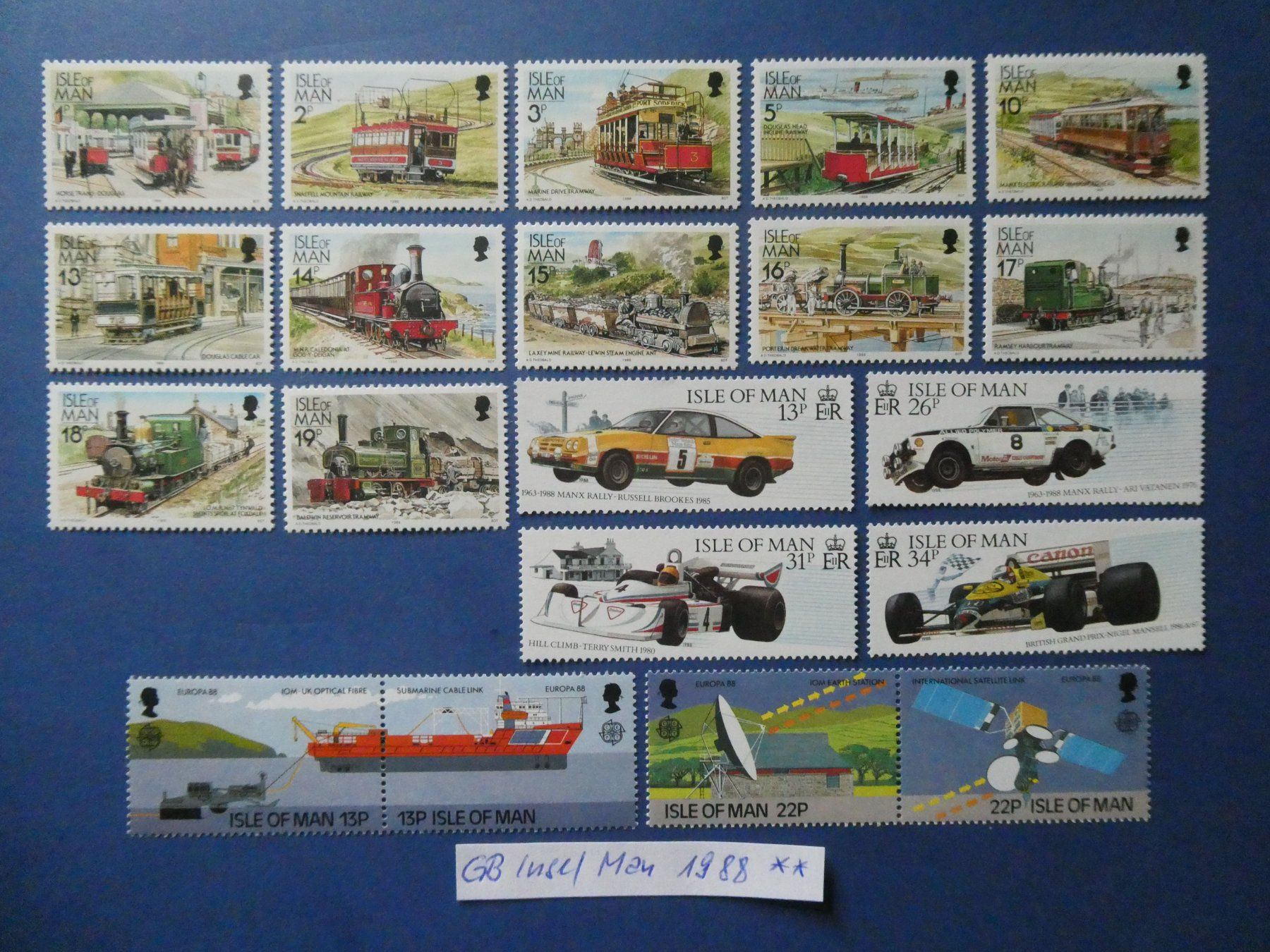 Tutti i francobolli: GB Insel Man 1988 postfrisch ** – Usato da Lausen venduto da Herbamare01 1