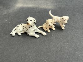 Schleich Dalmatiner, liegend und Welpe Hund Hunde