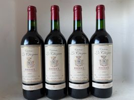 4 Flaschen Château Le Cruzeau Bordeaux 2001 rotwein