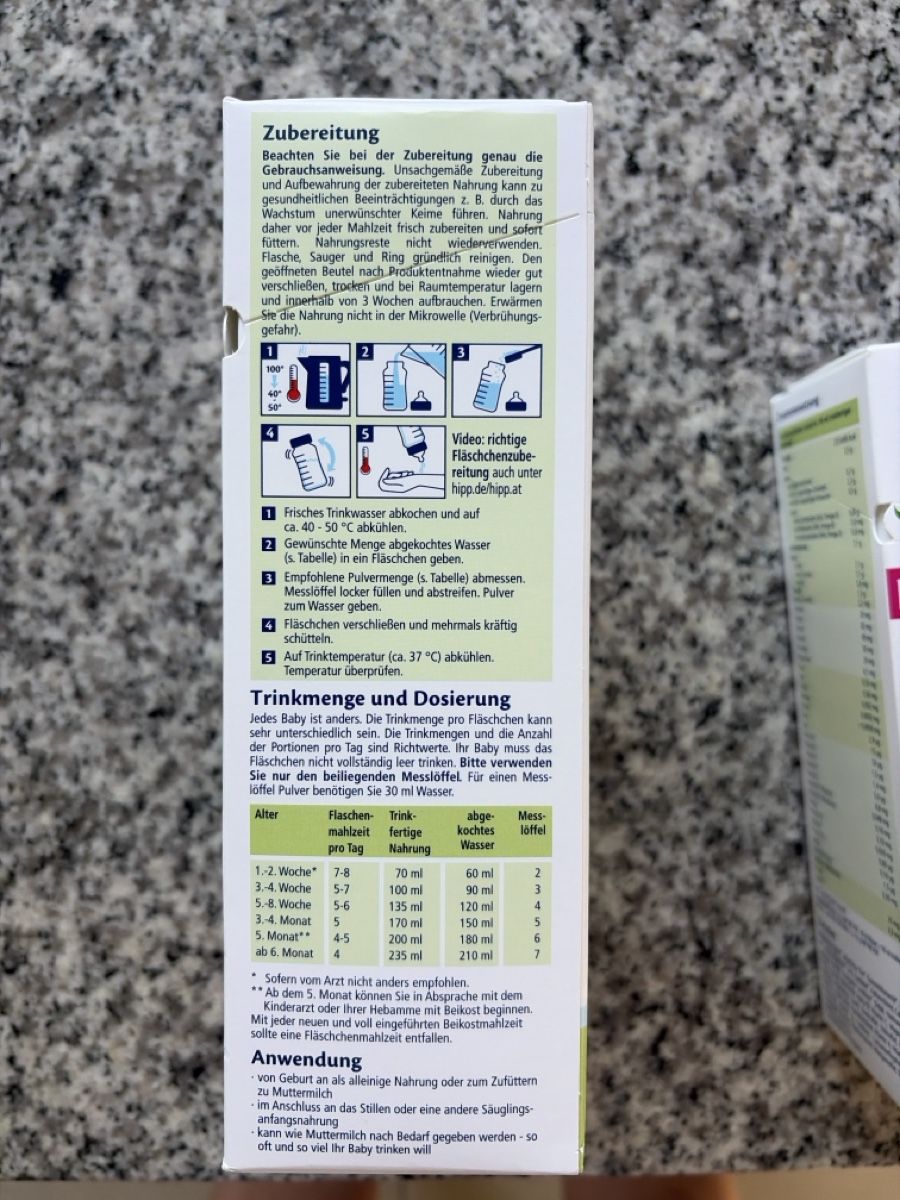 Lebensmittel & Spezialitäten: Hipp Pre Bio Anfangsmilch – Neu und originalverpackt aus Zollikon von adr_c6zs 1