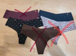 Victoria's Secret String in M Navy Leo Braun Bordeaux No Sho