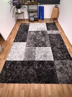 Neuer Design-Teppich Schwarz/Grau/Weiss  NEU