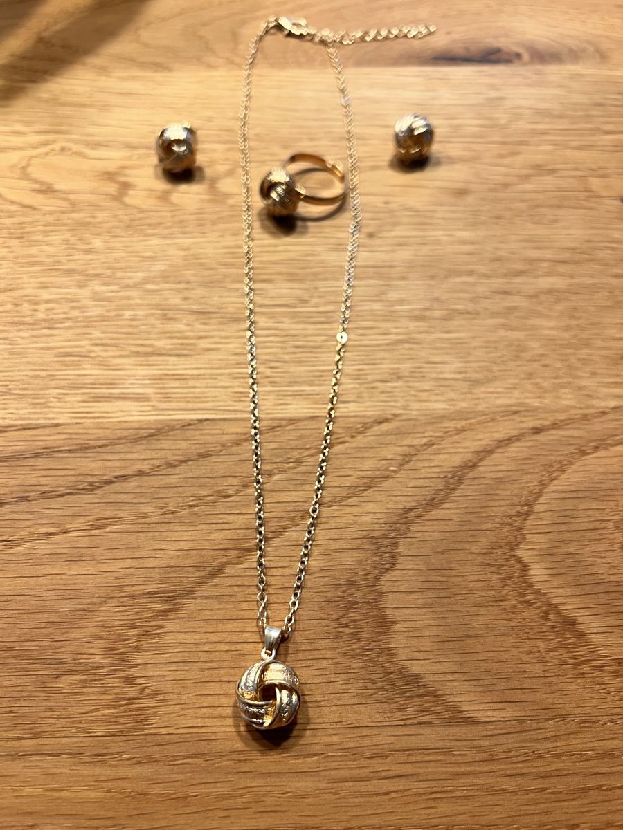Sonstiger Schmuck: Schmuckset goldfarben: Kette, Ring und Ohrstecker – Neu (gemäss Beschreibung) aus Wittenbach von Tamara113 1