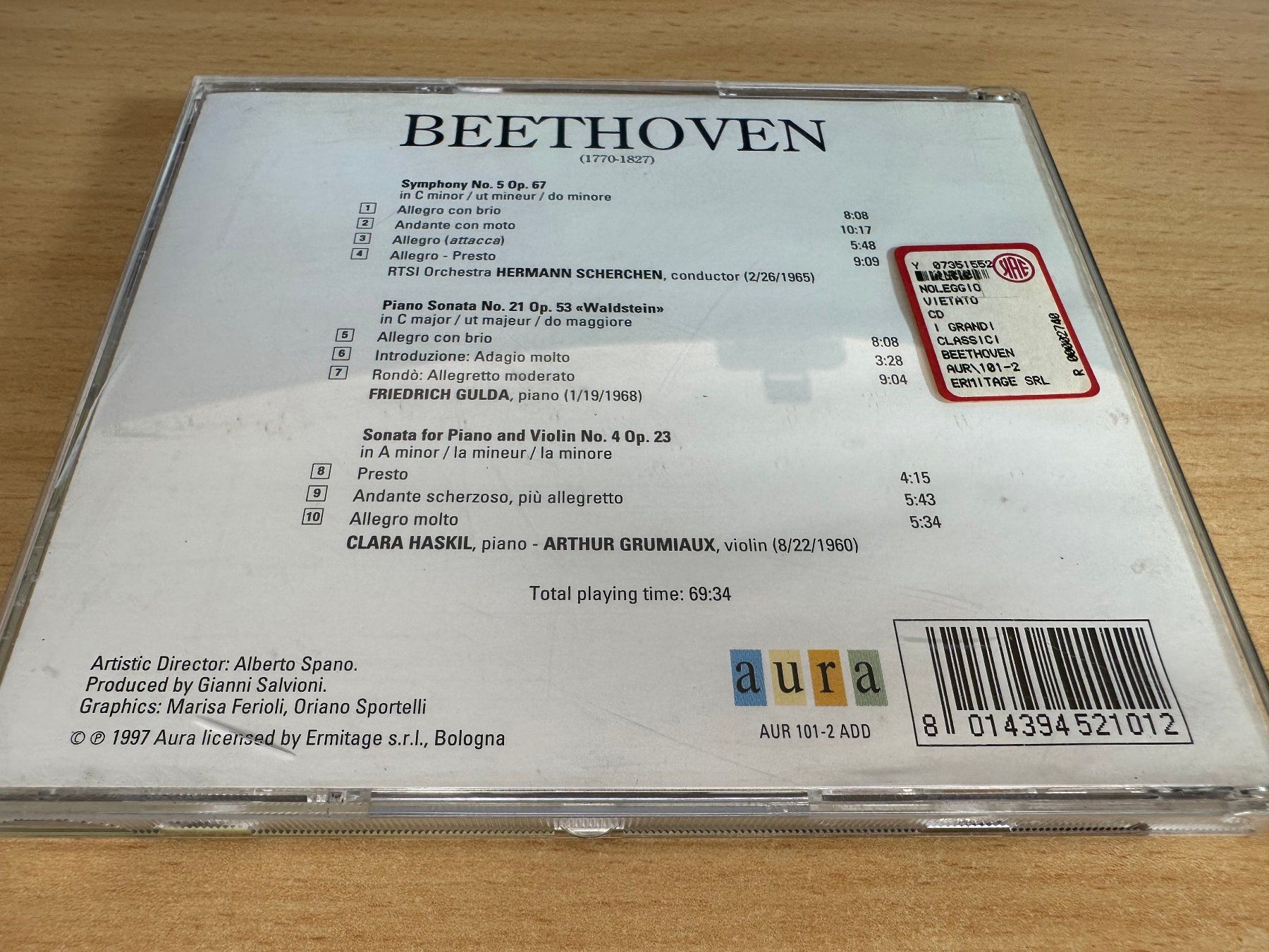 CD: Beethoven - Symphony No. 5 / "Waldstein" Sonata / Sonata For – Usato da Rikon im Tösstal venduto da Alpenmutz 1