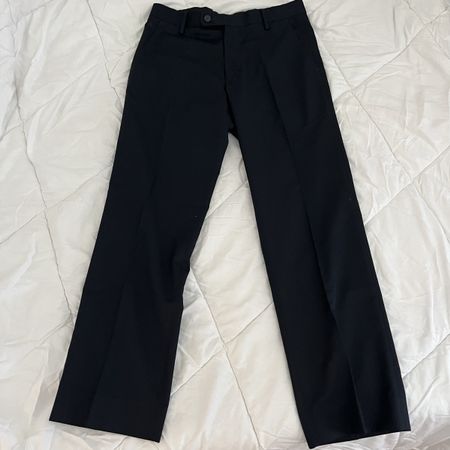 Mens Office Slacks Straight Leg Smart Fit Trousers