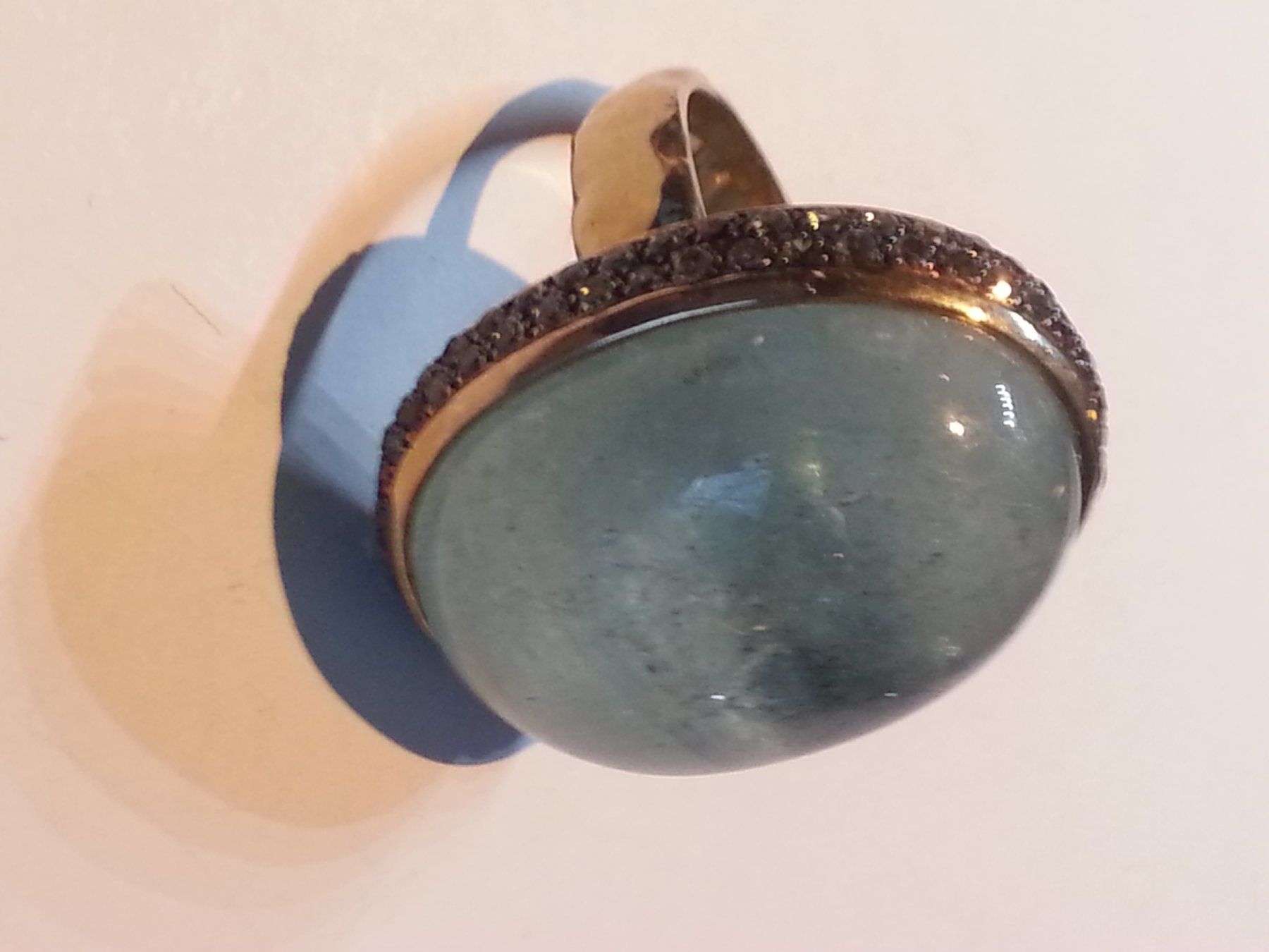 Anelli: Aquamarin Ring Grösse 56 Silber vergoldet – Nuovo (secondo la descrizione) da Zürich venduto da Bieter04 6