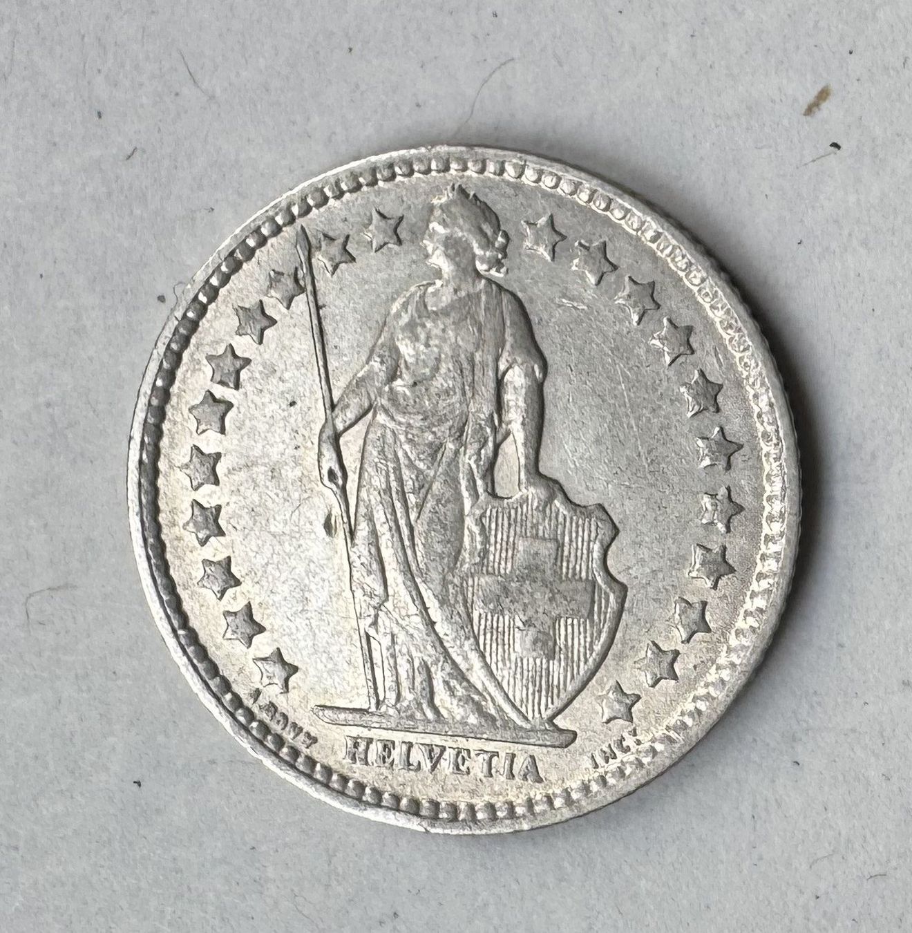 Alle Münzen: 1878 50 Rappen -vz – Gebraucht aus Kirchberg SG von Helveticus00 1
