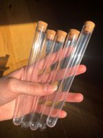 5 Fioles en plastique liège à bricoler Reagenzglas aus Plexi