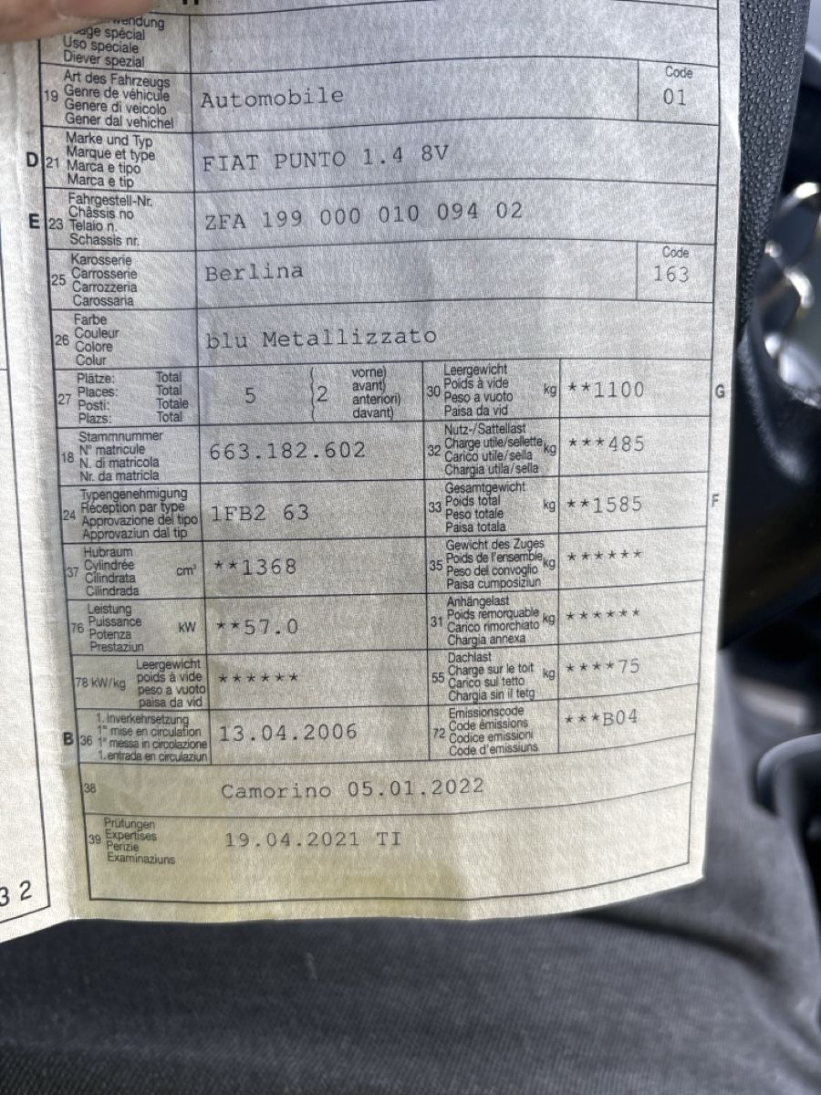 Fiat Automobili: Fiat 1.4 8v – Usato da Pollegio venduto da corri04 6