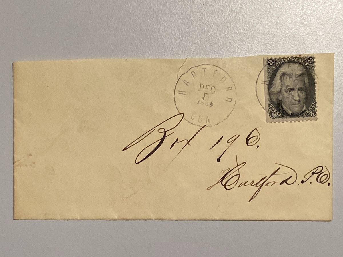 Alle Briefmarken: USA 1860, Briefumschlag #73 Black Jack – Gebraucht aus Küssnacht a. Rigi von Unique-Valuable