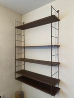 Wandregal Holz mit Metallgestell braun gebraucht