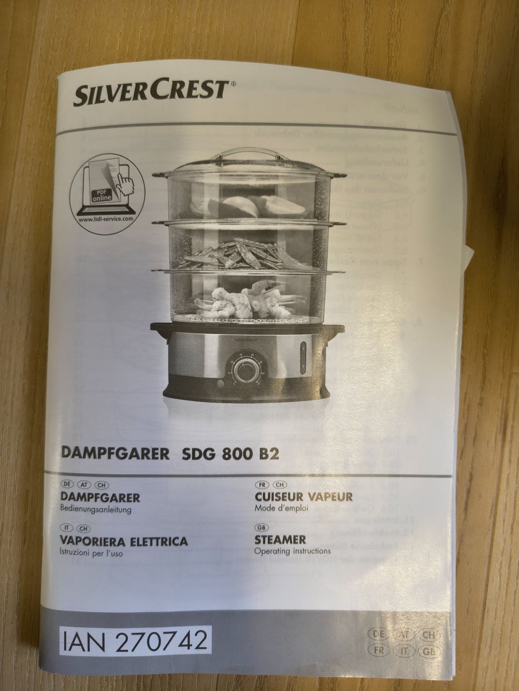 SilverCrest Elettrodomestici da cucina: Silvercrest Dampfgarer SDG 800 B2 – Usato da Ennetbürgen venduto da Benny87 1